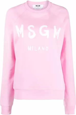 Msgm Sudadera con logo y cuello redondo