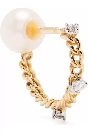 DELFINA DELETTREZ Pendiente Unchain My Art en oro amarillo de 18 ct con diamantes