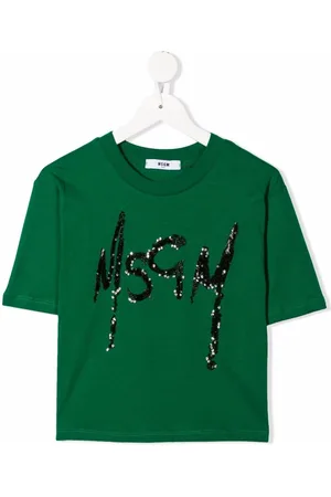Msgm Camiseta con cuello redondo y logo