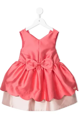 HUCKLEBONES LONDON Vestido festoneado con detalle de lazo