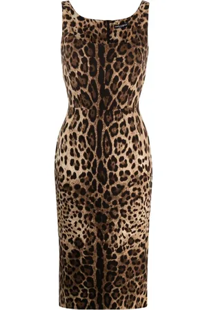 Dolce & Gabbana Vestido ajustado con estampado de leopardo