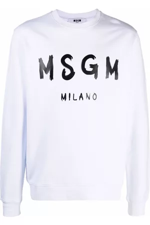 Msgm Sudadera con logo y cuello redondo