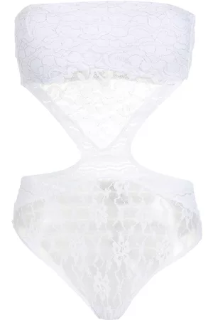 AMIR SLAMA Body con ribete de encaje