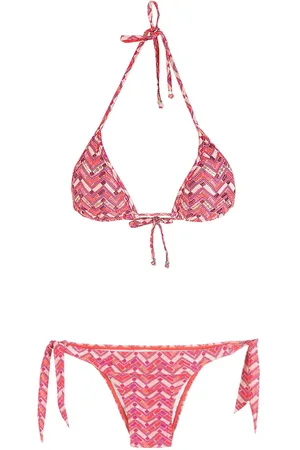 AMIR SLAMA Bikini con motivo chevron