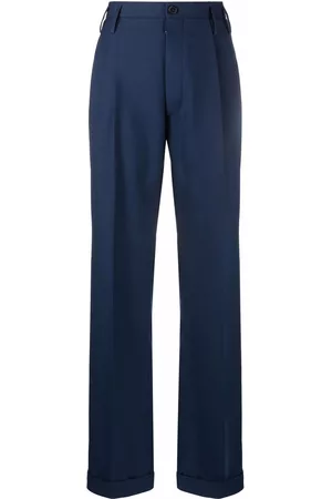 Maison Margiela Pantalones rectos de talle alto