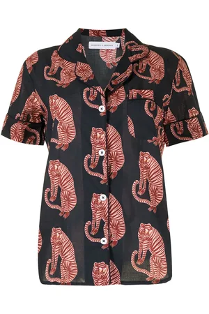 Desmond & Dempsey Pijama con tigre estampado