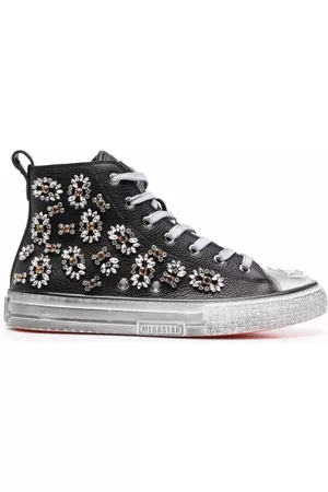 Philipp Plein Zapatillas altas Megastar con apliques de cristal