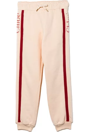 Chloé Pantalones de chándal con raya lateral y logo