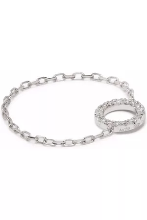 DJULA Anillo Circle chain en oro blanco de 18 ct con diamantes