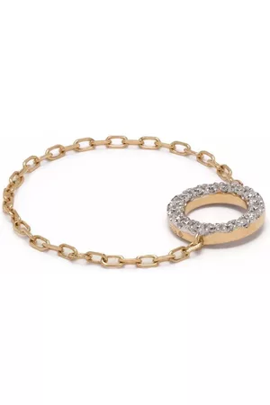 DJULA Anillo circle chain en oro amarillo de 18 ct con diamantes