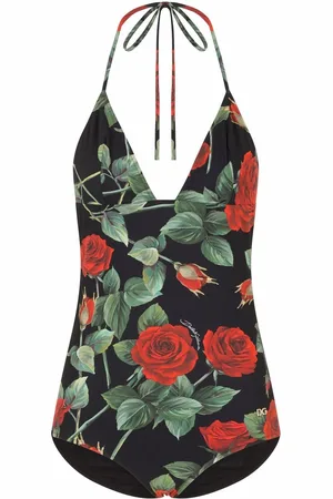 Dolce & Gabbana Bañador con rosa estampada