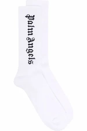 Palm Angels Calcetines con logo de intarsia