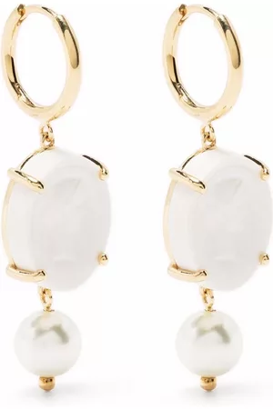 Simone Rocha Pendientes con colgante de porcelana