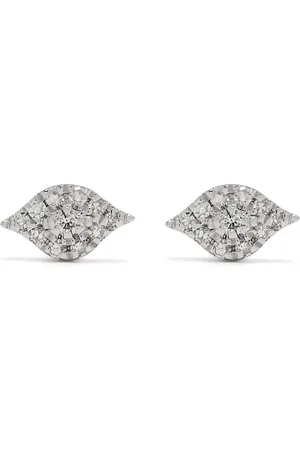 DJULA Pendientes Eye en oro blanco de 18kt con diamantes