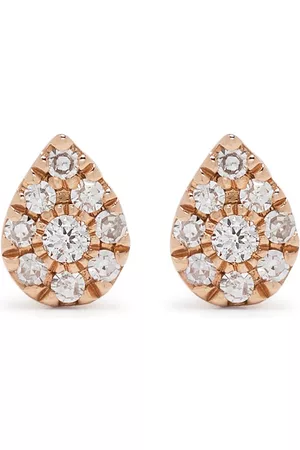 DJULA Pendientes Pear en oro de 18kt con diamantes
