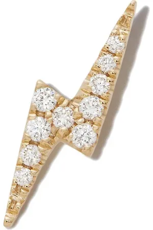 Maria Tash Pendiente Lightning Bolt en oro amarillo de 18kt