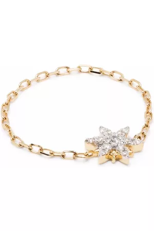 DJULA Anillo de cadena Sun en oro amarillo de 18 ct con diamantes