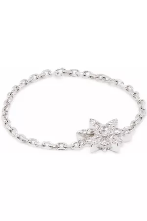 DJULA Anillo de cadena Sun en oro blanco de 18 ct con diamantes