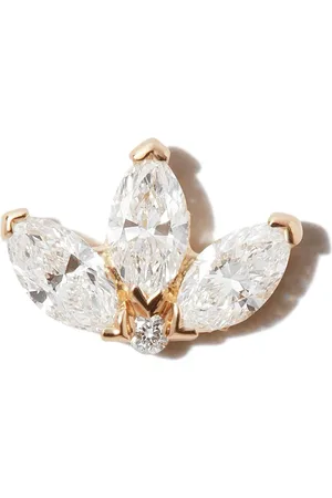 Maria Tash Pendiente Engraved Lotus en oro amarillo de 18kt