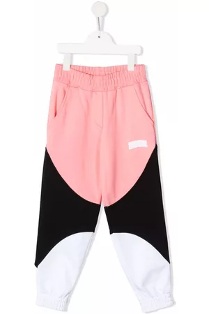 Msgm Pantalones de chándal con diseño colour block