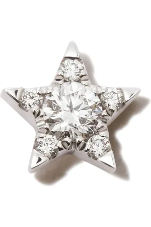Maria Tash Pendientes con apliques de estrella en oro blanco de 18kt