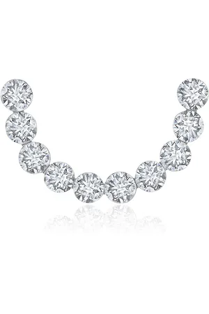Maria Tash Pendiente Invisible en oro blanco de 18kt con diamantes