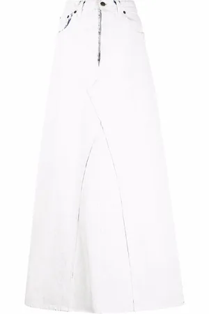 Maison Margiela Falda vaquera larga de talle alto