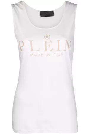 Philipp Plein Top sin mangas con logo estampado
