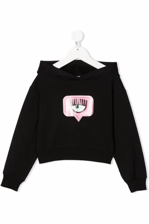 Chiara Ferragni Sudadera con capucha y parche Eyelike de Monnalisa x Chiara Ferragni