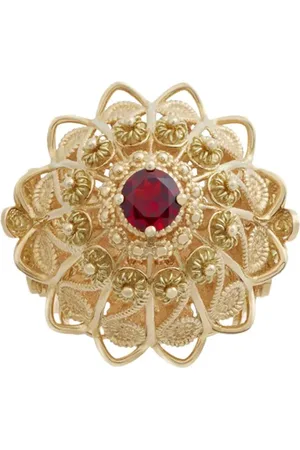 Dolce & Gabbana Anillo Pizzo en oro amarillo de 18kt con granate