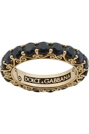 Dolce & Gabbana Anillo Sicily en oro amarillo de 18kt con zafiro