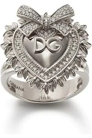 Dolce & Gabbana Anillo Devotion en oro blanco de 18kt con diamantes