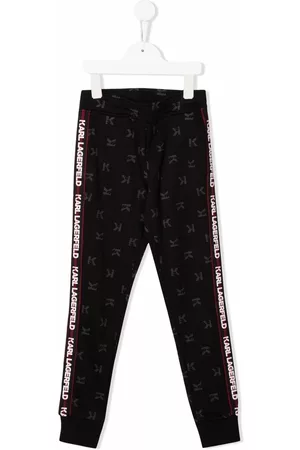 Karl Lagerfeld Pantalones de chándal con franja del logo