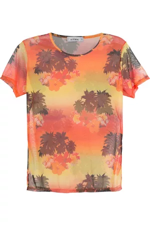 AMIR SLAMA Camiseta con estampado tropical