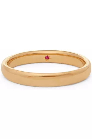 ANNOUSHKA Anillo de compromiso en oro amarillo de 18 ct con rubí de 3 mm