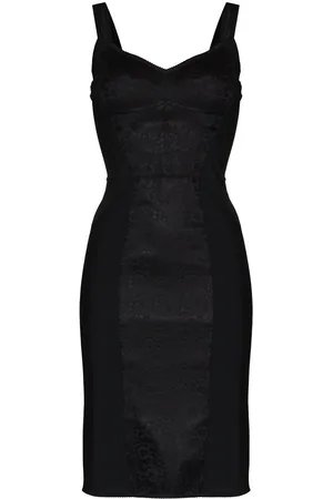 Dolce & Gabbana Vestido midi con motivo floral en jacquard