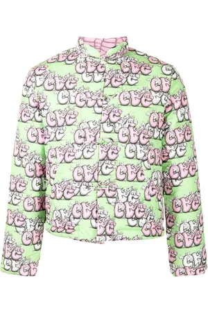 Comme des Garçons Chaqueta acolchada con logo estampado