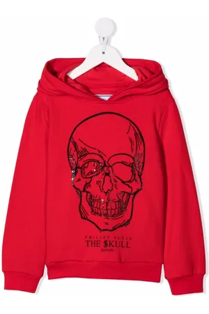 Philipp Plein Sudadera con capucha y apliques de calavera