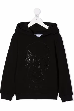 Philipp Plein Sudadera con capucha y apliques de calavera