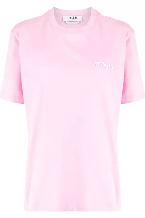 Msgm Camiseta con logo en el pecho