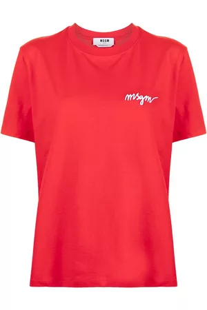 Msgm Camiseta con logo en el pecho