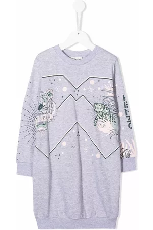 Kenzo Vestido con motivo Tiger y logo