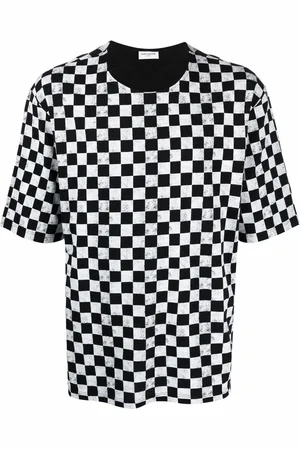 Saint Laurent Camiseta a cuadros