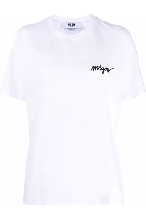 Msgm Camiseta con logo en el pecho