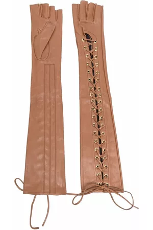 Manokhi Guantes largos con cordones