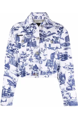 Philipp Plein Chaqueta vaquera con estampado barroco