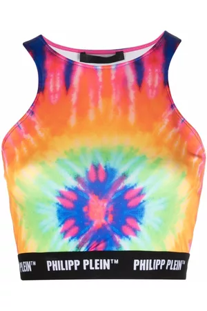 Philipp Plein Top corto con motivo tie-dye