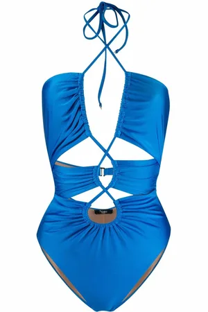 Noire Swimwear Bañador fruncido con aberturas