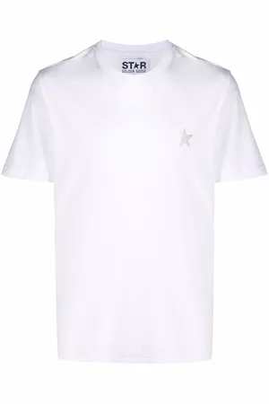 Golden Goose Camiseta con logo de purpurina