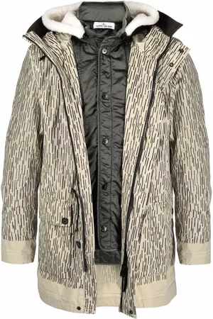 Stone Island Parka con estampado Rain Camo